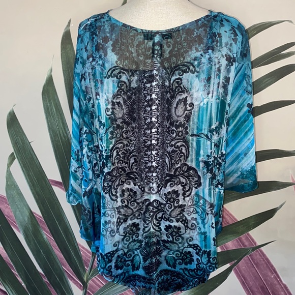 Style & Co Layered Capelet Top with Attached Cami NWT - Picture 5 of 8